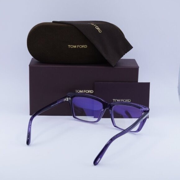 Tom Ford FT5894-B 081 Square Eyeglasses 56mm - Violet - Picture 5 of 10